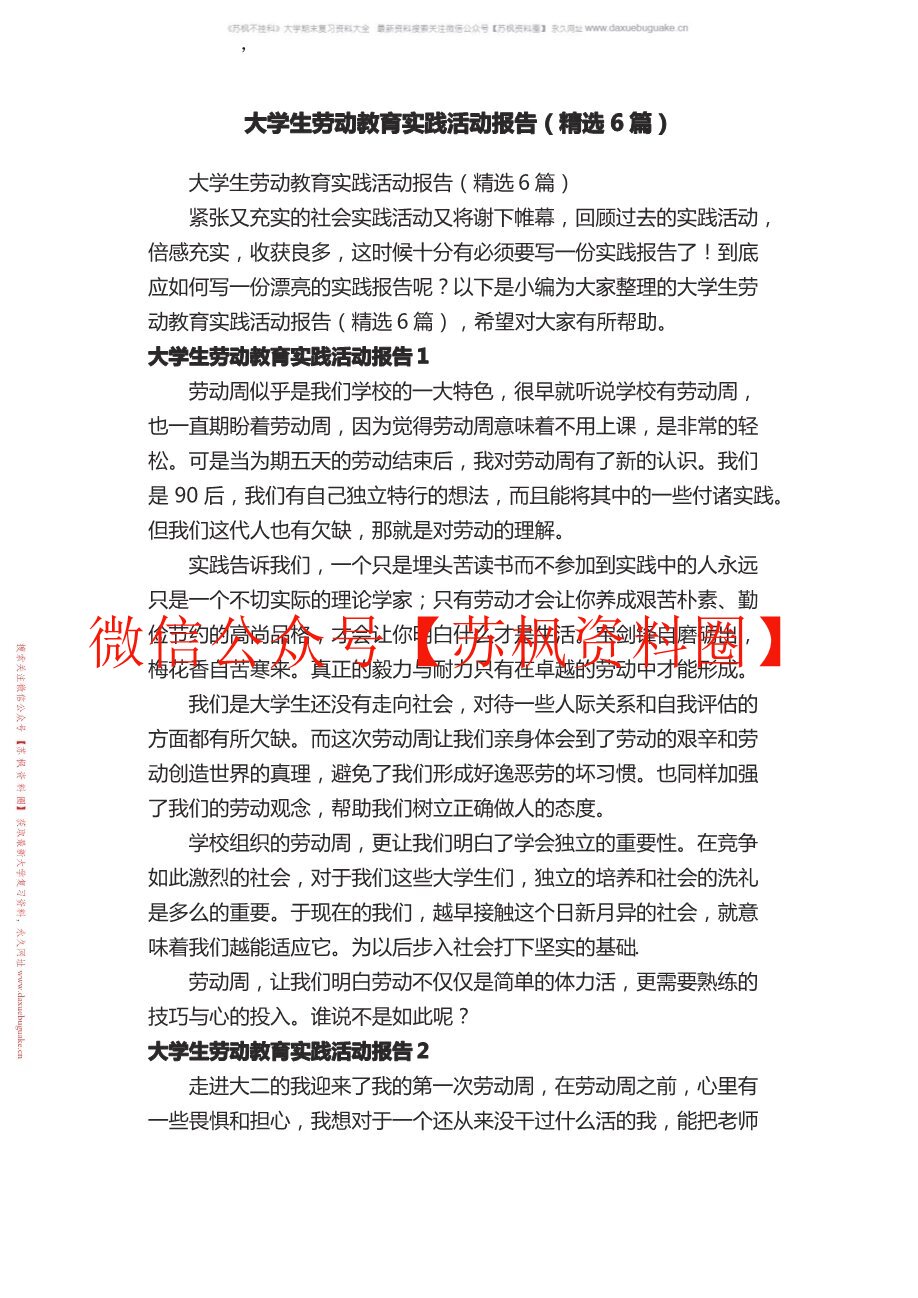 劳动教育